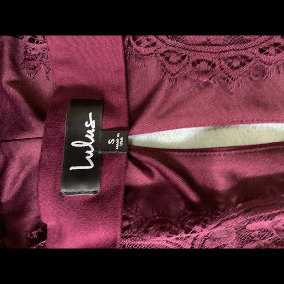 Burgundy two piece Lulus dress small - Picture 6 of 16